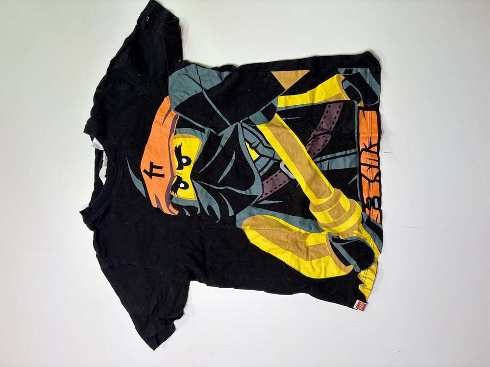 H&M LEGO Ninjago Kids Graphic T-Shirt Black Size 6X-7
